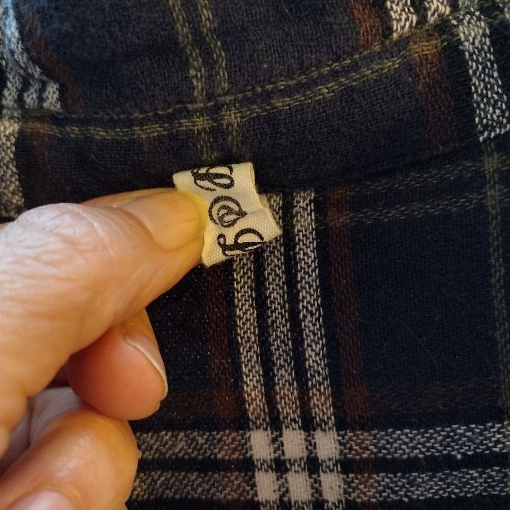 Plaid 1/4 button pullover top - Picture 8 of 8
